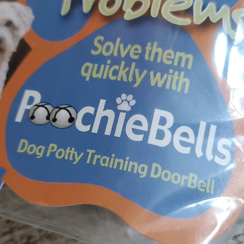 New Gray Dog Potty Training Door Bells Poochie Bells